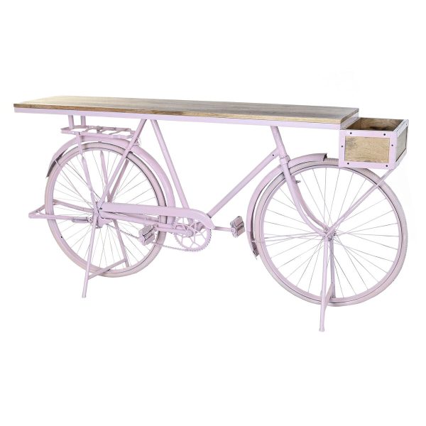 Console DKD Home Decor Bicycle 180 x 41 x 94 cm Light Pink Iron Mango wood Cheap