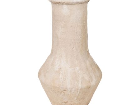 Vase Romimex White Terracotta 27 x 30 x 27 cm With handles For Sale