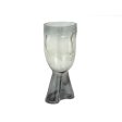 Vase Romimex Grey Glass Face 16 x 32 x 16 cm Supply