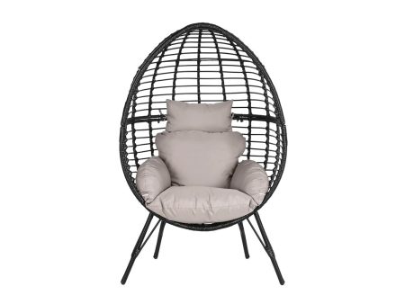 Garden sofa DKD Home Decor 90 x 65 x 151 cm Black Grey Metal synthetic rattan Fashion