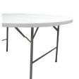 Folding Table White HDPE 122 x 122 x 74 cm Online Hot Sale