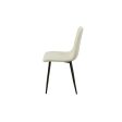 Chair Romimex White Velvet Metal 45 x 89 x 55 cm Fashion