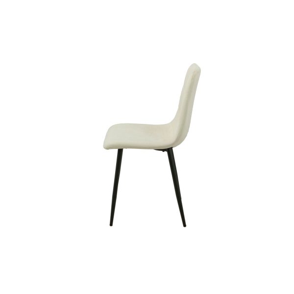 Chair Romimex White Velvet Metal 45 x 89 x 55 cm Fashion