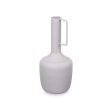 Vase With handle Grey Steel 12 x 30 x 12 cm (6 Units) Cheap