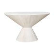 Console Romimex White Golden 122 x 75 x 39 cm Cone-shaped For Sale