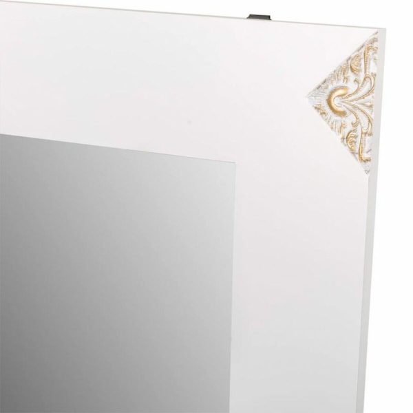 Wall mirror Alexandra House Living White Glass MDF Wood 2 x 90 x 70 cm For Cheap