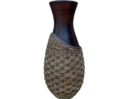 Vase Romimex Brown Rattan Terracotta 35 x 100 x 35 cm Online Sale