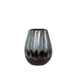 Vase Romimex Blue Black Ceramic 17 x 21 x 17 cm For Sale