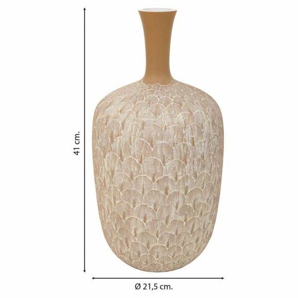 Vase Alexandra House Living White Golden Polyresin 21 x 41 x 21 cm Sale