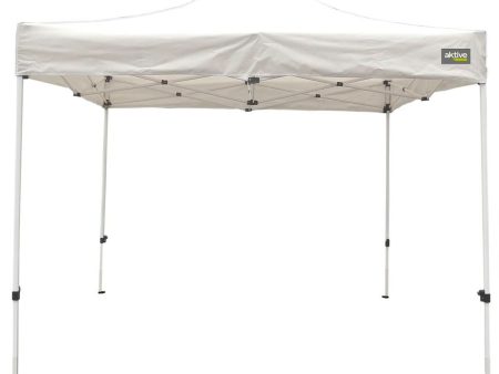 Gazebo Aktive Foldable Adjustable height Steel Polyester 420D Oxford White 300 x 320 x 300 cm Hot on Sale