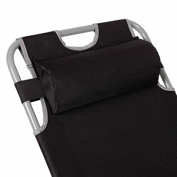 Reclining lounder Aktive Black 177 x 34 x 47 cm Discount