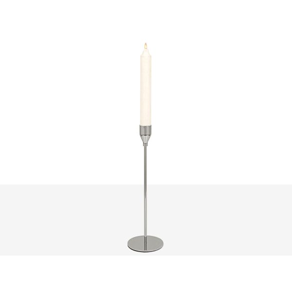 Candleholder Romimex Silver Metal 8 x 28 x 8 cm For Discount