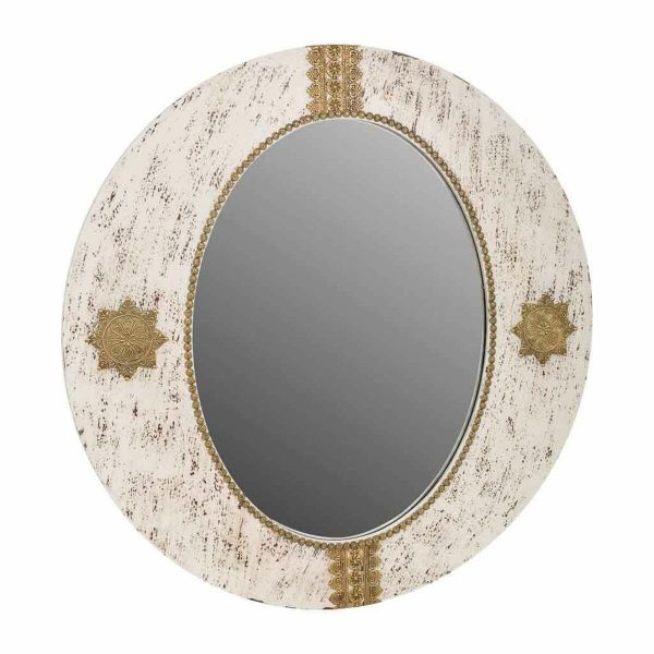 Wall mirror Alexandra House Living Golden 1 x 80 x 80 cm Circle Online Hot Sale