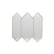 Wall mirror Romimex Golden Rhombus 5 x 69 x 70 cm Geometric Hot on Sale