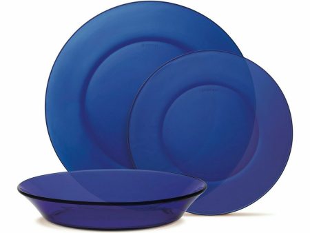 Tableware Duralex Lys Dark blue Glass 12 Pieces Fashion