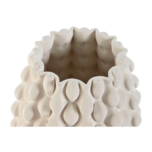 Vase Home ESPRIT White Stoneware Modern 17 X 17,5 X 28 cm Cheap