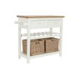 Console DKD Home Decor Beige wicker Paolownia wood 88 x 38 x 80 cm Hot on Sale