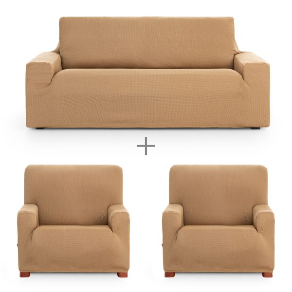 Sofa cover set Eysa ULISES Yellow 3 Pieces on Sale