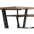 Centre Table Home ESPRIT Black Natural Metal Fir wood 118 x 78 x 45 cm For Sale