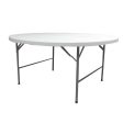 Folding Table White HDPE 122 x 122 x 74 cm Online Hot Sale