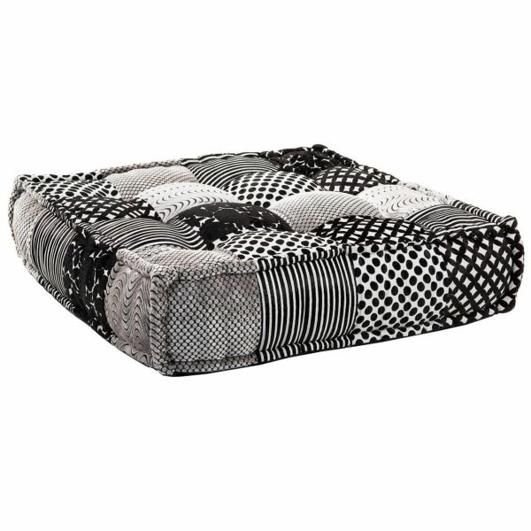 Cushion Alexandra House Living White Black 80 x 20 x 80 cm For Cheap