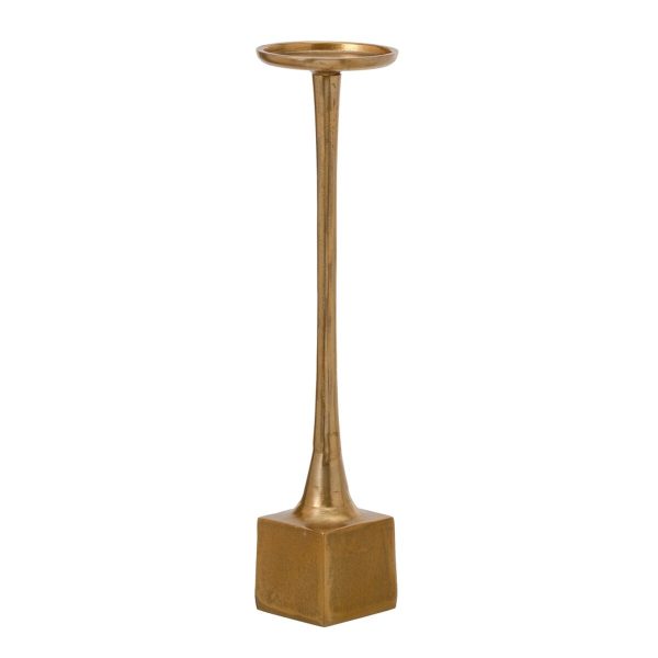 Candleholder 12 x 12 x 48,5 cm Golden Aluminium Online Sale