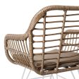 Garden chair Ariki 57 x 62 x 80 cm synthetic rattan Steel White For Sale