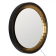 Wall mirror Black Golden 90 x 9 x 90 cm For Sale