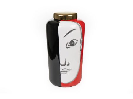 Tibor Romimex White Black Red Porcelain Face Japanese 18 x 35 x 18 cm Sale