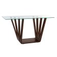 Console DKD Home Decor Brown Transparent Crystal Walnut 145 x 45 x 75 cm For Cheap