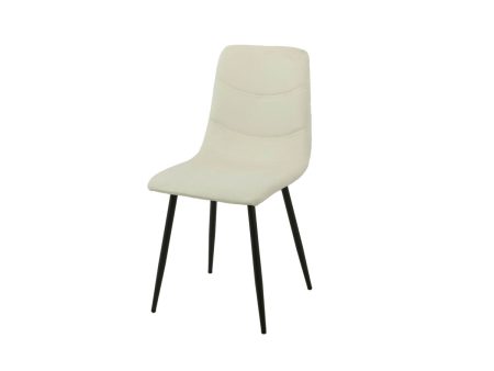 Chair Romimex White Velvet Metal 45 x 89 x 55 cm Fashion