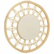 Wall mirror Alexandra House Living Natural 56 x 2 x 56 cm Circle For Cheap