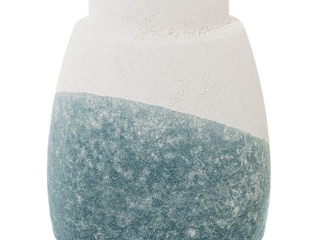 Vase Alexandra House Living Blue Beige Ceramic 16 x 16 x 24 cm Supply