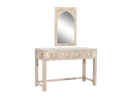 Console DKD Home Decor Natural Mango wood Mirror 117 x 40 x 76 cm Online Hot Sale