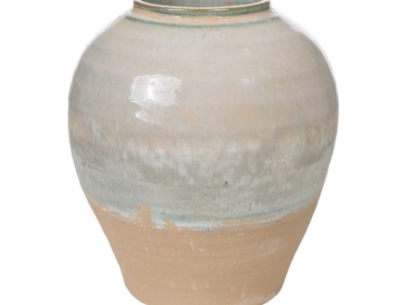 Vase Romimex Blue Beige Terracotta 25 x 29 x 25 cm Online now