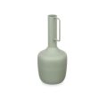 Vase With handle Green Steel 12 x 30 x 12 cm (6 Units) Supply