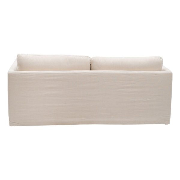 3-Seater Sofa Beige Viscose 224 x 100 x 94 cm Online Sale