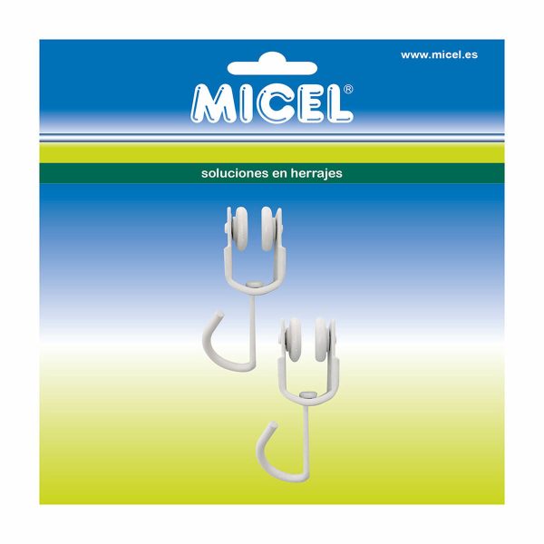 Curtain pulley Micel TLD18 Inside White 2 Units Fashion