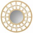 Wall mirror Alexandra House Living Natural 56 x 2 x 56 cm Circle For Cheap