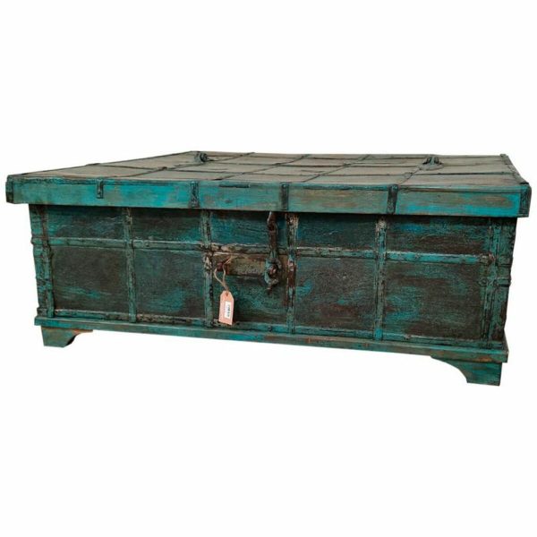 Chest Alexandra House Living Blue Mango wood 87 x 48 x 136 cm Online