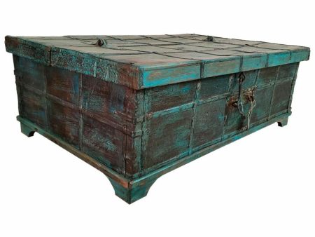 Chest Alexandra House Living Blue Mango wood 87 x 48 x 136 cm Online