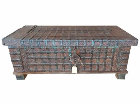 Chest Alexandra House Living Brown Iron Acacia Mango wood 58 x 45 x 117 cm Discount