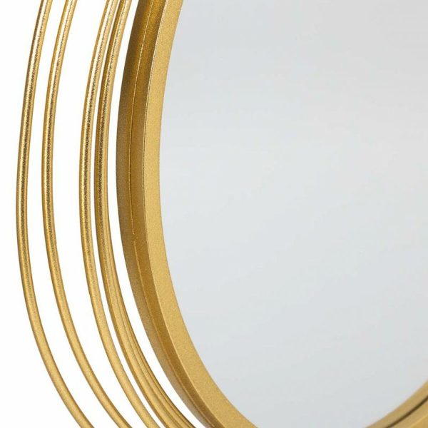 Wall mirror Alexandra House Living Golden 4 x 49 x 66 cm Oval For Sale