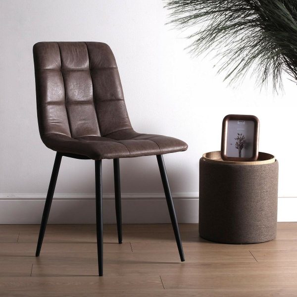 Chair Versa Aventia Dark brown 59 x 87 x 47 cm (2 Units) Discount