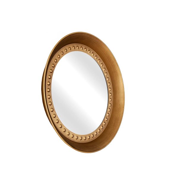 Wall mirror Romimex Golden Metal 43 x 43 x 5 cm Circular Online Hot Sale