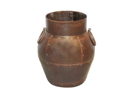 Vase Romimex Brown Metal 40 x 50 x 40 cm Discount