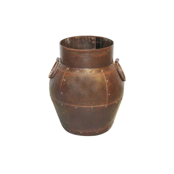 Vase Romimex Brown Metal 40 x 50 x 40 cm Discount