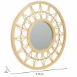 Wall mirror Alexandra House Living Natural 56 x 2 x 56 cm Circle For Cheap