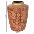 Vase Alexandra House Living Red Golden Polyresin 18 x 24 x 18 cm Online Hot Sale