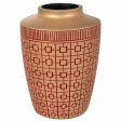 Vase Alexandra House Living Red Golden Polyresin 18 x 24 x 18 cm Online Hot Sale